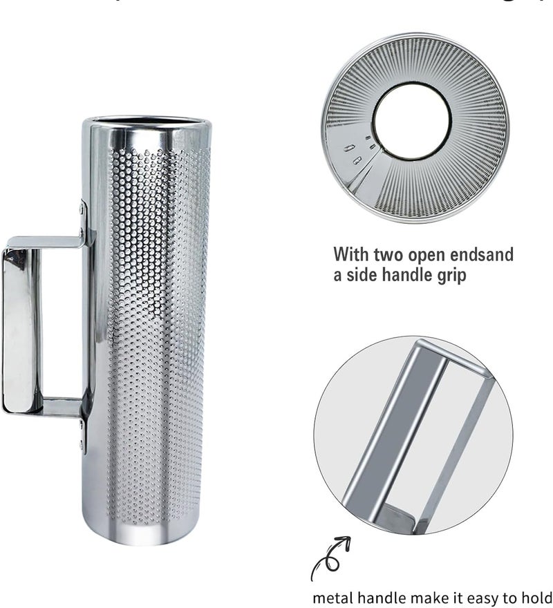BIGBILLION Guiro Stainless Steel Guiro Percussion Instrument 10" 3" Guiro Shaker with Scraper Professional Band Accompaniment Sand Hammer Musical Training Tool - Image 4